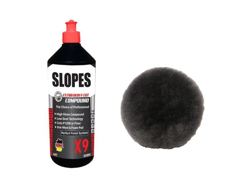 Slopes X9 Agresif Çizik Çıkarıcı Pasta 1 lt  + Eagles Keçe Set