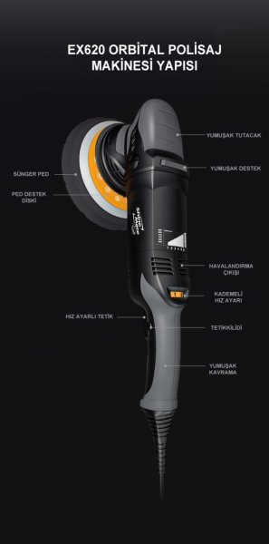 Shine Mate EX620 6/21 Orbital Deluxe Polisaj Makinesi 150mm