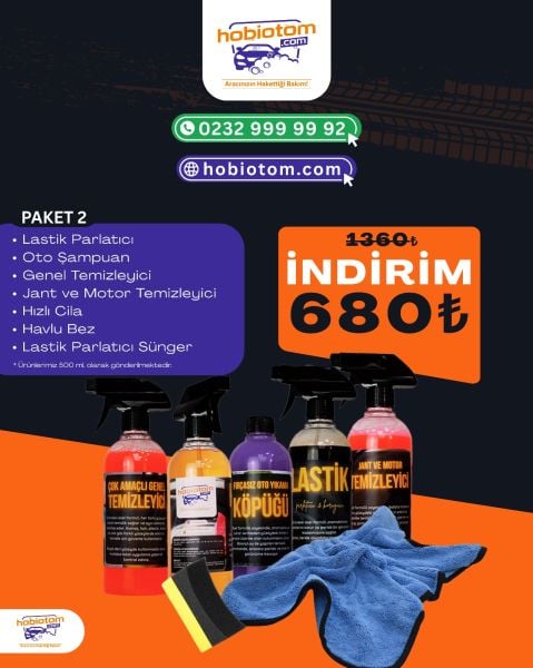 HOBİ OTOM ARAÇ BAKIM SETİ %50 İNDİRİMLİ 2.PAKET