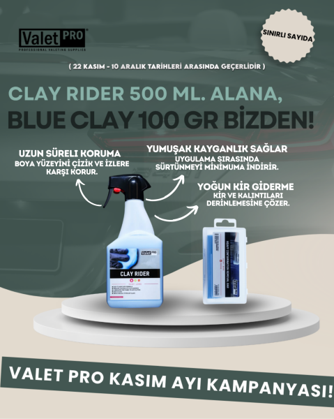 Valet Pro Clay Rider Kil Kaydırıcı Alana Mavi Kil Hediye
