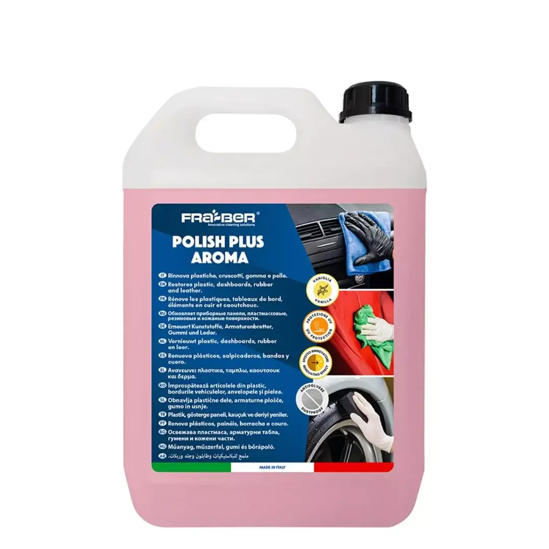 FRA-BER Polish Plus Aroma Plastik, Trim, Deri Yenileyici Bakım Spreyi (1:3 Konst.) - 4,54 lt